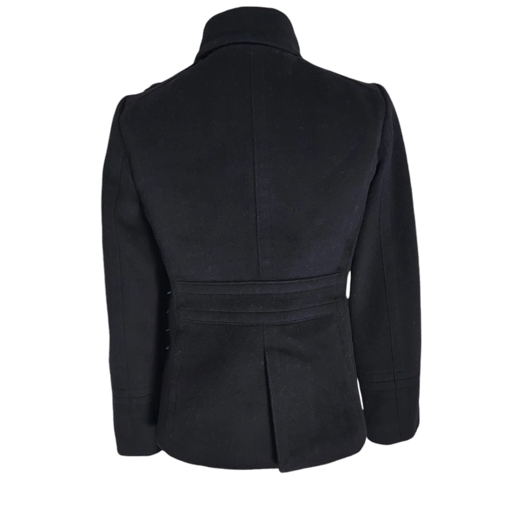J. Crew black 100% wool peacoat size S - Picture 6 of 10